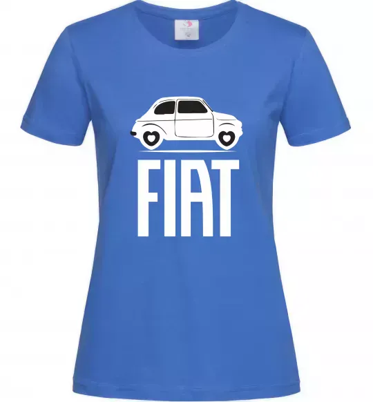 Жіноча футболка Fiat машина Яскраво-синій фото