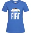 Жіноча футболка Fiat машина Яскраво-синій фото