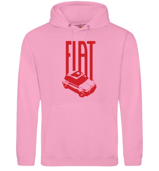 Мужская толстовка (худи) Fiat car Розовый фото