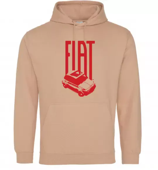 Женская толстовка (худи) Fiat car Песочный фото