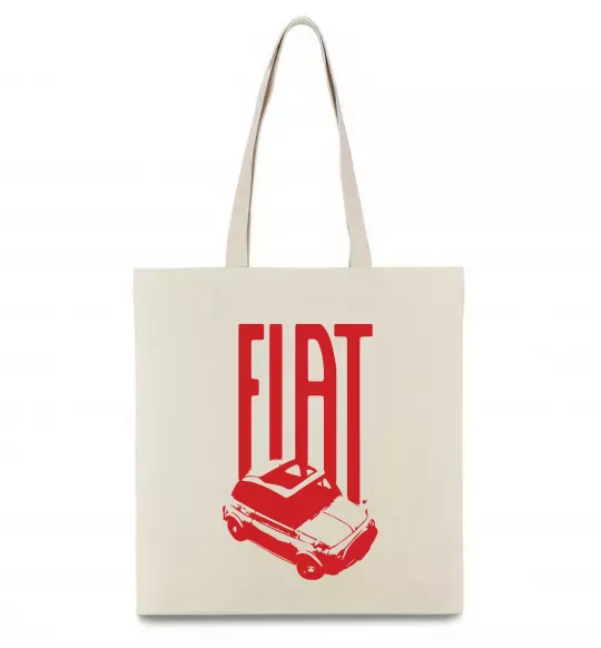 Эко-сумка Fiat car Бежевый фото