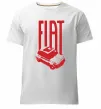 Чоловіча преміум футболка Fiat car Білий фото