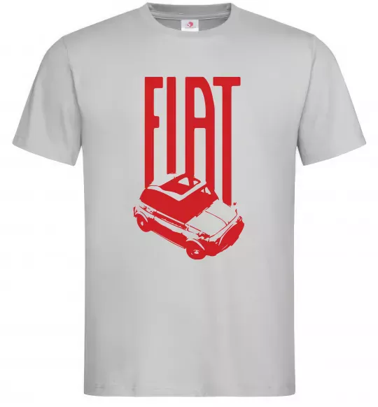 Чоловіча футболка Fiat car Сірий фото