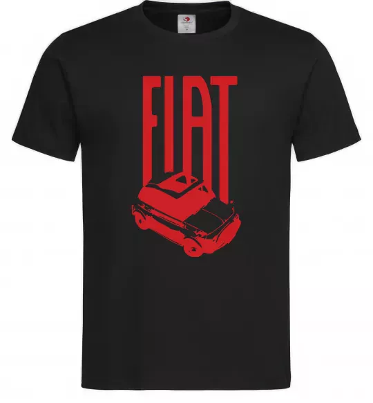 Чоловіча футболка Fiat car Чорний фото