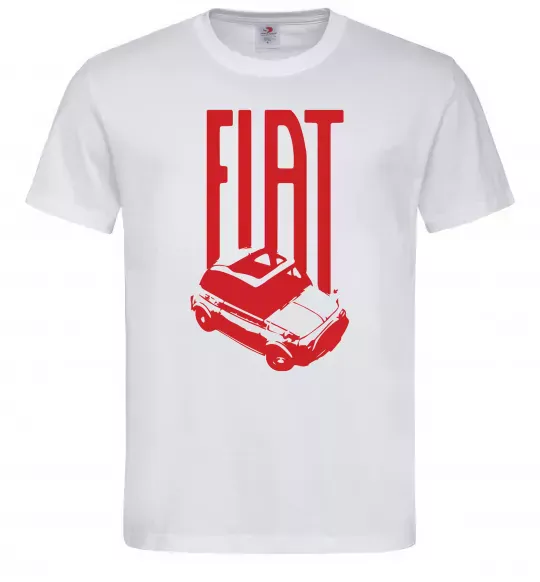Чоловіча футболка Fiat car Білий фото