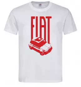 Чоловіча футболка Fiat car Білий фото