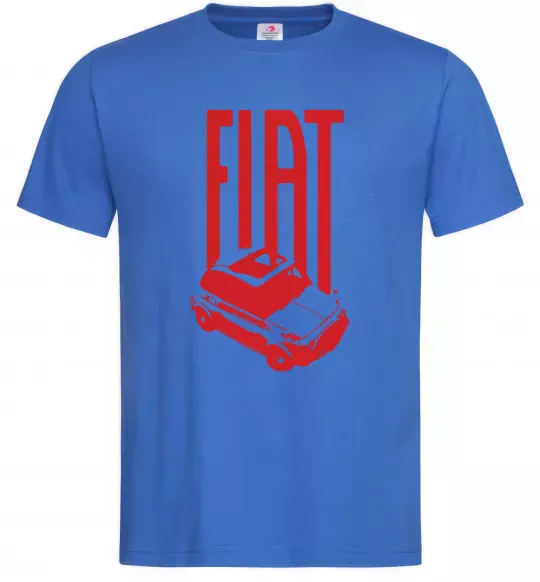 Чоловіча футболка Fiat car Яскраво-синій фото