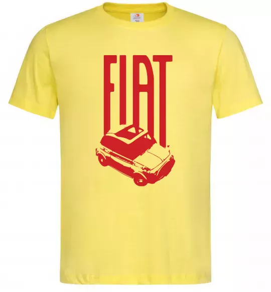 Чоловіча футболка Fiat car Лимонний фото