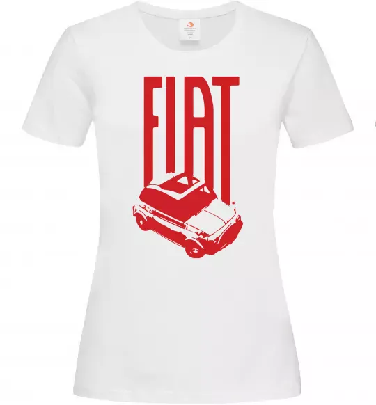 Женская футболка Fiat car Белый фото
