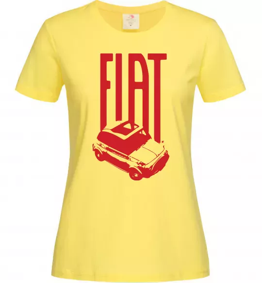 Женская футболка Fiat car Лимонный фото