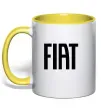 Чашка з кольоровою ручкою Fiat назва Сонячно жовтий фото