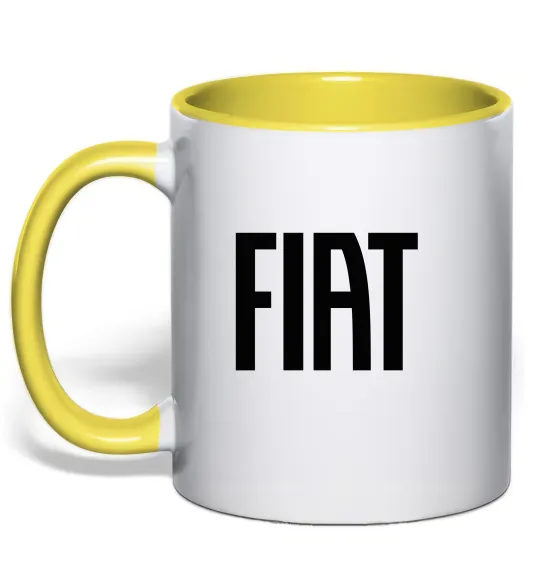 Чашка с цветной ручкой Fiat назва Лимонный фото