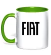 Чашка с цветной ручкой Fiat назва Лаймовый фото