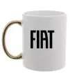 Чашка з кольоровою ручкою Fiat назва Золото фото