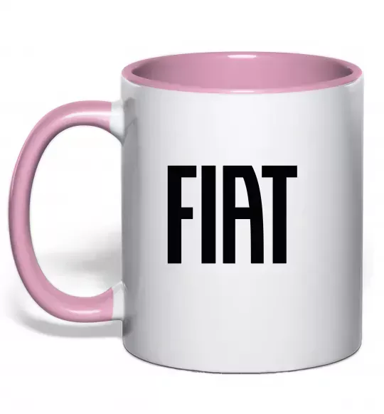 Чашка з кольоровою ручкою Fiat назва Ніжно рожевий фото