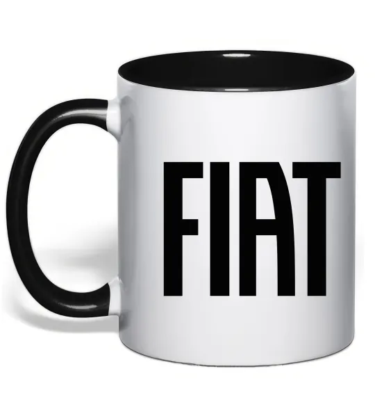 Чашка с цветной ручкой Fiat назва Черный фото