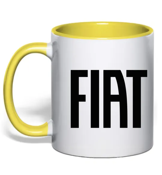 Чашка с цветной ручкой Fiat назва Лимонный фото