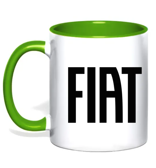 Чашка с цветной ручкой Fiat назва Лаймовый фото