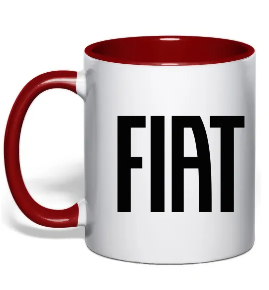 Чашка с цветной ручкой Fiat назва Красный фото