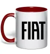Чашка с цветной ручкой Fiat назва Красный фото
