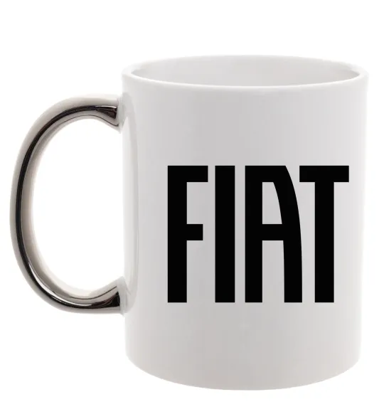 Чашка с цветной ручкой Fiat назва Серебро фото