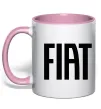 Чашка с цветной ручкой Fiat назва Нежно розовый фото
