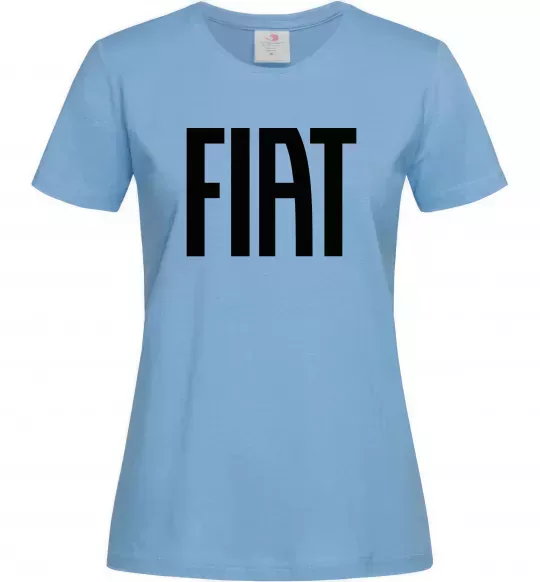 Женская футболка Fiat назва Голубой фото