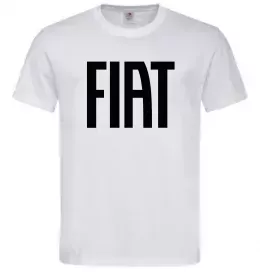 Чоловіча футболка Fiat назва Білий фото