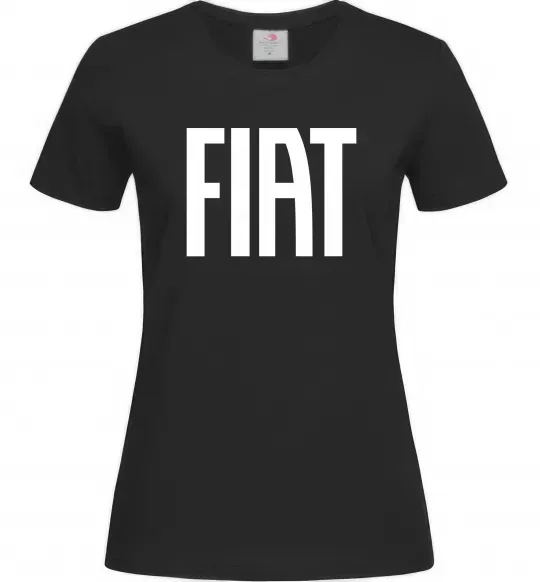 Женская футболка Fiat назва Черный фото