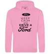 Женская толстовка (худи) Keep calm and drive Ford Розовый Женская толстовка (худи) Keep calm and drive Ford Розовый фото