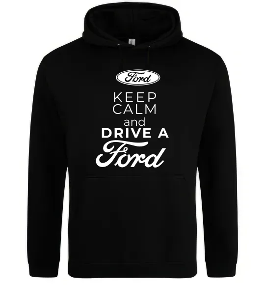 Жіноча толстовка (худі) Keep calm and drive Ford Чорний фото