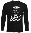 Лонгслів Keep calm and drive Ford Чорний Лонгслів Keep calm and drive Ford Чорний фото