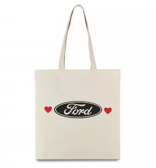 Еко-сумка Ford logo heart Бежевий фото