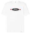 Футболка Оверсайз Ford logo heart Білий фото