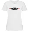Женская футболка Ford logo heart Белый фото