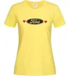 Женская футболка Ford logo heart Лимонный фото