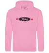 Мужская толстовка (худи) Ford logo heart Розовый фото