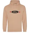 Жіноча толстовка (худі) Ford logo heart Пісочний Жіноча толстовка (худі) Ford logo heart Пісочний фото