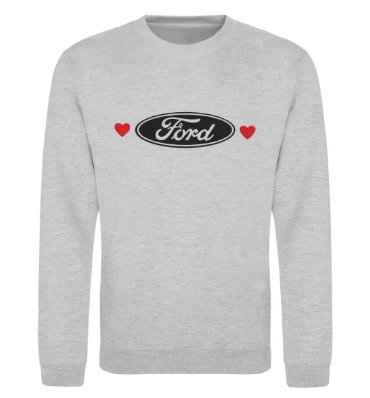Світшот Ford logo heart Сірий меланж фото