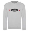 Світшот Ford logo heart Сірий меланж фото