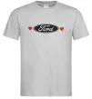 Чоловіча футболка Ford logo heart Сірий фото