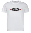 Чоловіча футболка Ford logo heart Білий фото