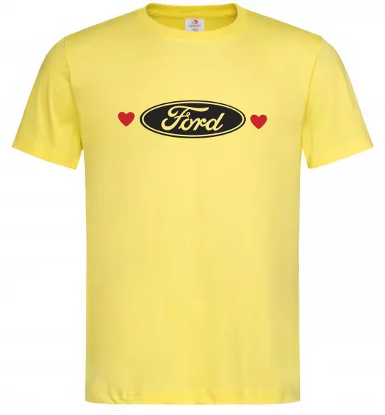 Чоловіча футболка Ford logo heart Лимонний фото