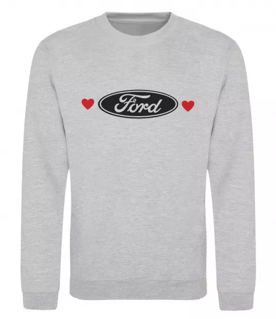 Свитшот Ford logo heart Серый меланж фото