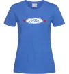Женская футболка Ford logo heart Ярко-синий фото