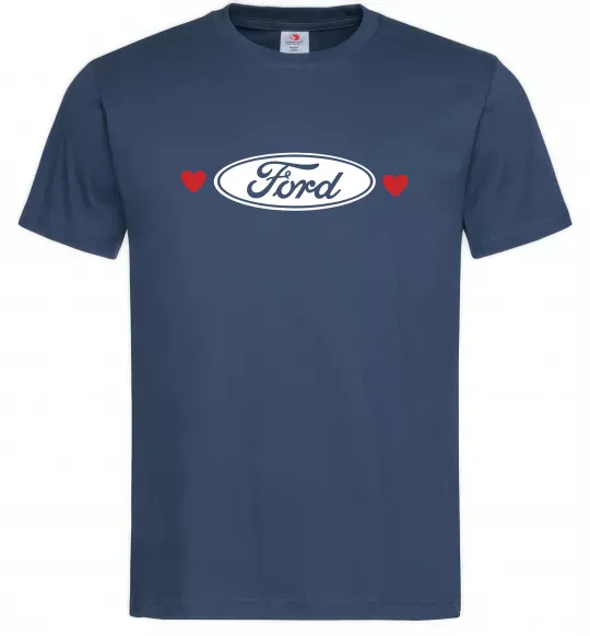 Чоловіча футболка Ford logo heart Темно-синій фото