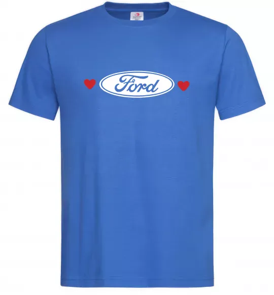 Чоловіча футболка Ford logo heart Яскраво-синій фото