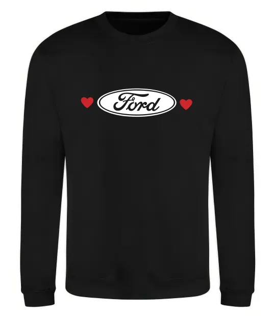 Свитшот Ford logo heart Черный фото