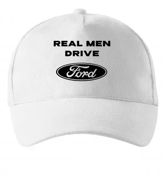 Кепка Real men drive Ford Белый фото
