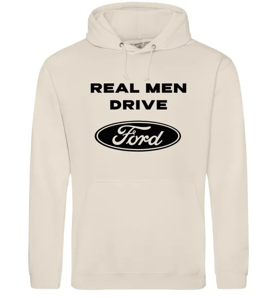 Мужская толстовка (худи) Real men drive Ford Таш фото